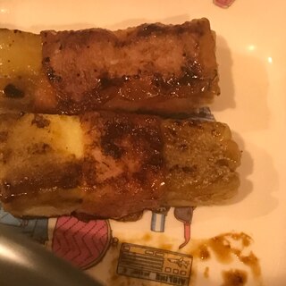 高野豆腐の照り焼きベーコン巻き！